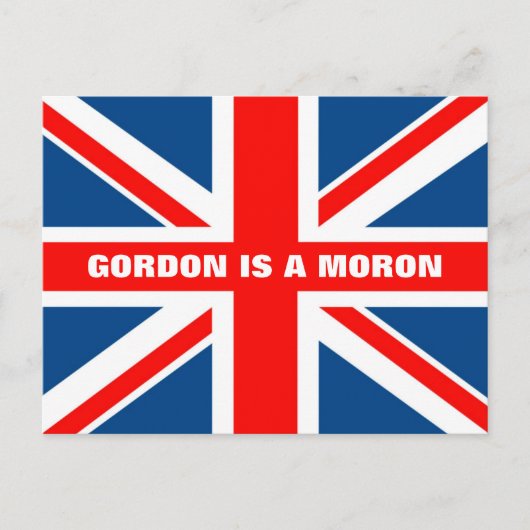 Carte Postale Anti Gordon Brown (Devant)