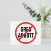 Carte Postale Anti Greg Abbott Texas Democrat (Debout devant)