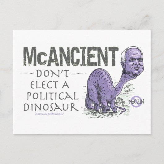 Carte Postale Anti McCain McAncient (Devant)