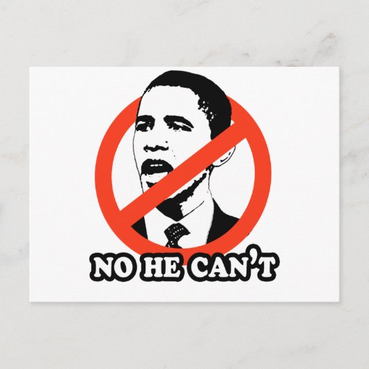 CARTE POSTALE ANTI-OBAMA / NON IL NE PEUT PAS T-SHIRT (Devant)