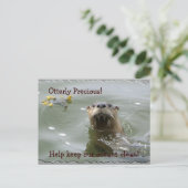 Carte postale anti-pollution Sea Otter (Debout devant)