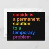 Carte Postale Anti-suicide (Devant / Derrière)