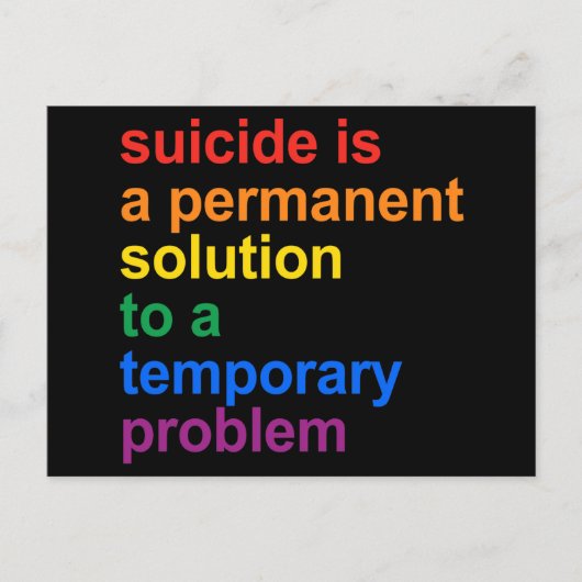 Carte Postale Anti-suicide (Devant)