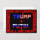 Carte Postale Anti Trump+Poutine (Devant / Derrière)