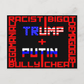 Carte Postale Anti Trump+Poutine (Devant)