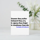 Carte Postale Anti-vivisection (Debout devant)