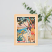 Carte Postale Antibes, France travel poster, (Debout devant)