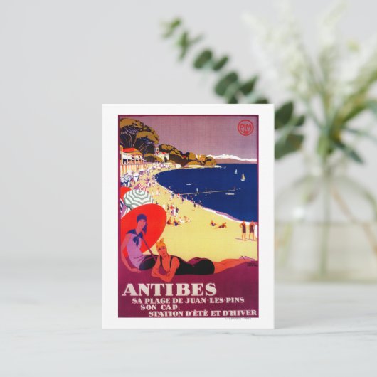 Carte Postale Antibes Poster Vintage Europe (Debout devant)