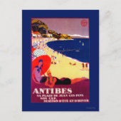 Carte Postale Antibes Poster Vintage Europe (Devant)