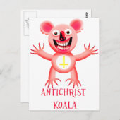 CARTE POSTALE ANTICHRIST KOALA (Devant / Derrière)