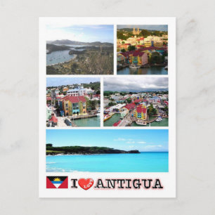 Carte Postale Antigua et Barbuda - Antigua - I Love -