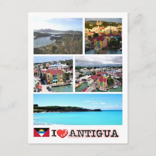 Carte Postale Antigua-et-Barbuda - Antigua - J'aime - (Devant)