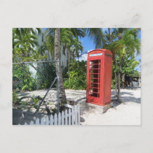 Carte Postale Antigua-et-Barbuda - Boîte téléphonique rouge