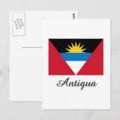 Carte Postale Antigua Flag Design (Devant / Derrière)