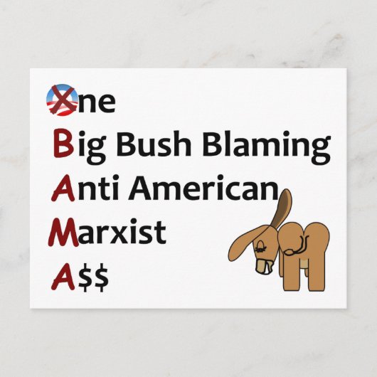 Carte Postale AntiObama (Devant)