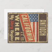 Carte Postale Antioche Californie (Devant / Derrière)