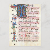 Carte Postale Antiphon Gregoriant Chant Manuscrit médiéval (Devant)