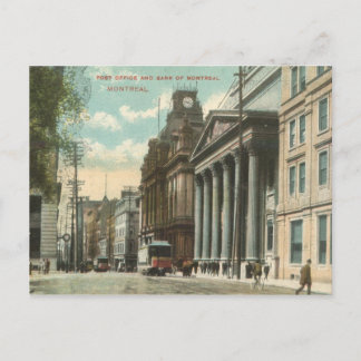 CARTE POSTALE ANTIQUAIRE 1909 CENTRE-VILLE MONTRÉAL
