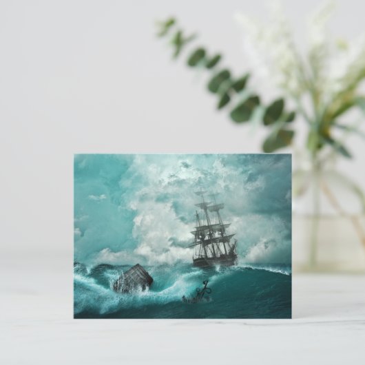 carte postale antique (Debout devant)