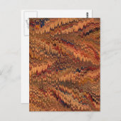 Carte Postale Antique 18e siècle Papier marbré marbré (Devant / Derrière)