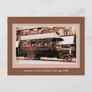 Carte Postale Antique autobus en face de l'hôtel, Tunbridge Well
