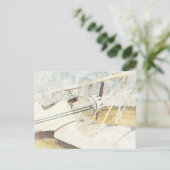 Carte Postale Antique Biplane (Debout devant)