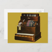 Carte Postale Antique caisse enregistreuse, commerce de détail V (Devant / Derrière)