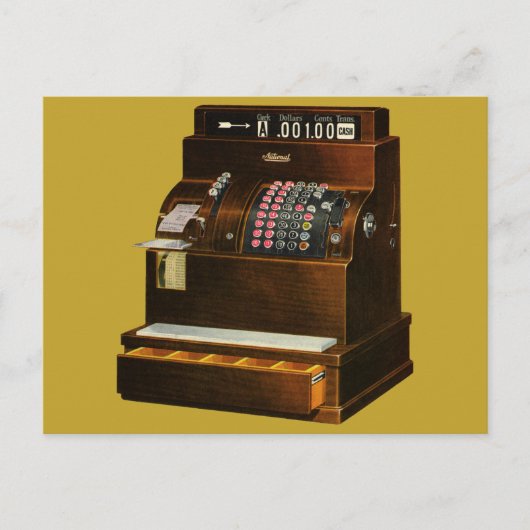 Carte Postale Antique caisse enregistreuse, commerce de détail V (Devant)