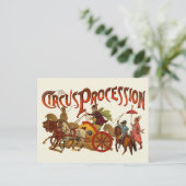 Carte Postale Antique Cirque Parade Clowns Chevaux (Debout devant)