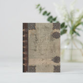 Carte Postale Antique couverture vintage avec charnières métalli (Debout devant)