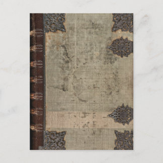 Carte Postale Antique couverture vintage avec charnières métalli