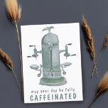 Carte Postale Antique Espresso Machine Café PERSONNALISER IT Drô<br><div class="desc">Carte postale de voeux personnalisable. Ajoutez ou modifiez votre propre texte sur le devant pour une utilisation différente. Consultez ma boutique pour plus de modèles de cartes!</div>