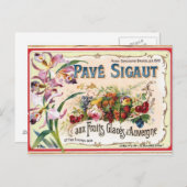 Carte Postale Antique Étiquette PostCard (Devant / Derrière)