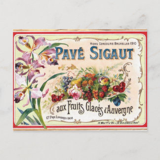 Carte Postale Antique Étiquette PostCard
