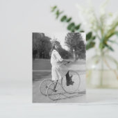 Carte Postale Antique fille à tricycle, 1913 (Debout devant)