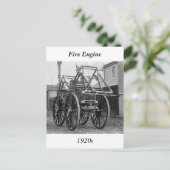 Carte Postale Antique Fire Engine, années 1920 (Debout devant)