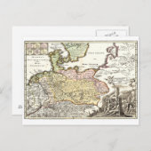 Carte Postale Antique Germanie - Ancien plan allemand (Devant / Derrière)