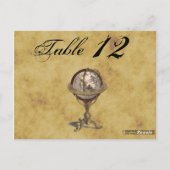 Carte Postale Antique Globe, BG déprimé Numéro de tableau (Dos)