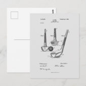 Carte Postale Antique Golf Club 1900, Brevet (Devant / Derrière)