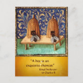 CARTE POSTALE ANTIQUE HONEY BEE BEEKEEPER, MAINTIEN DES OEUVRES (Devant)