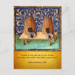 CARTE POSTALE ANTIQUE HONEY BEE BEEKEEPER, MAINTIEN DES OEUVRES