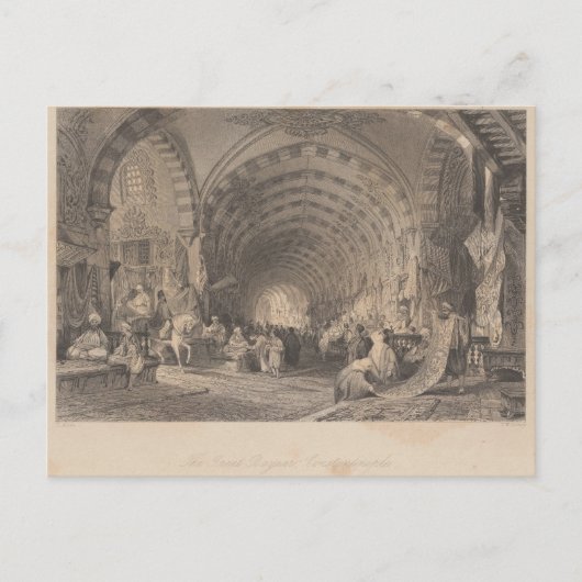 Carte Postale Antique Istanbul Constantinople Grand Bazar (Devant)
