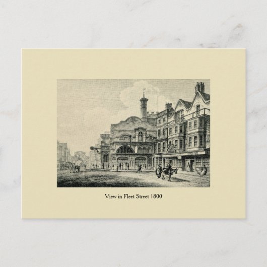 Carte Postale Antique Londres 1800 Fleet Street (Devant)