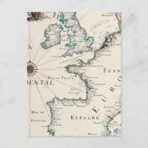 Carte Postale Antique Maps of the WorldMap of EuropeMatthaus 11