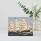Carte Postale Antique Navire de Navigation à Voile Currier & Ive (Debout devant)