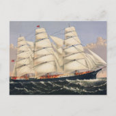 Carte Postale Antique Navire de Navigation à Voile Currier & Ive (Devant)