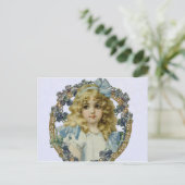 Carte Postale Antique Petite fille Portrait enfant Beau (Debout devant)