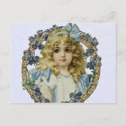 Carte Postale Antique Petite fille Portrait enfant Beau (Devant)