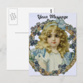 Carte Postale Antique Petite fille Portrait enfant Beau (Devant / Derrière)