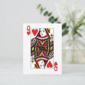 Carte Postale Antique reine de coeur (Debout devant)